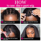 Straight V Part Human Hair Wig