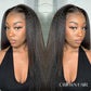Straight V Part Human Hair Wig