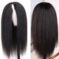 Straight V Part Human Hair Wig