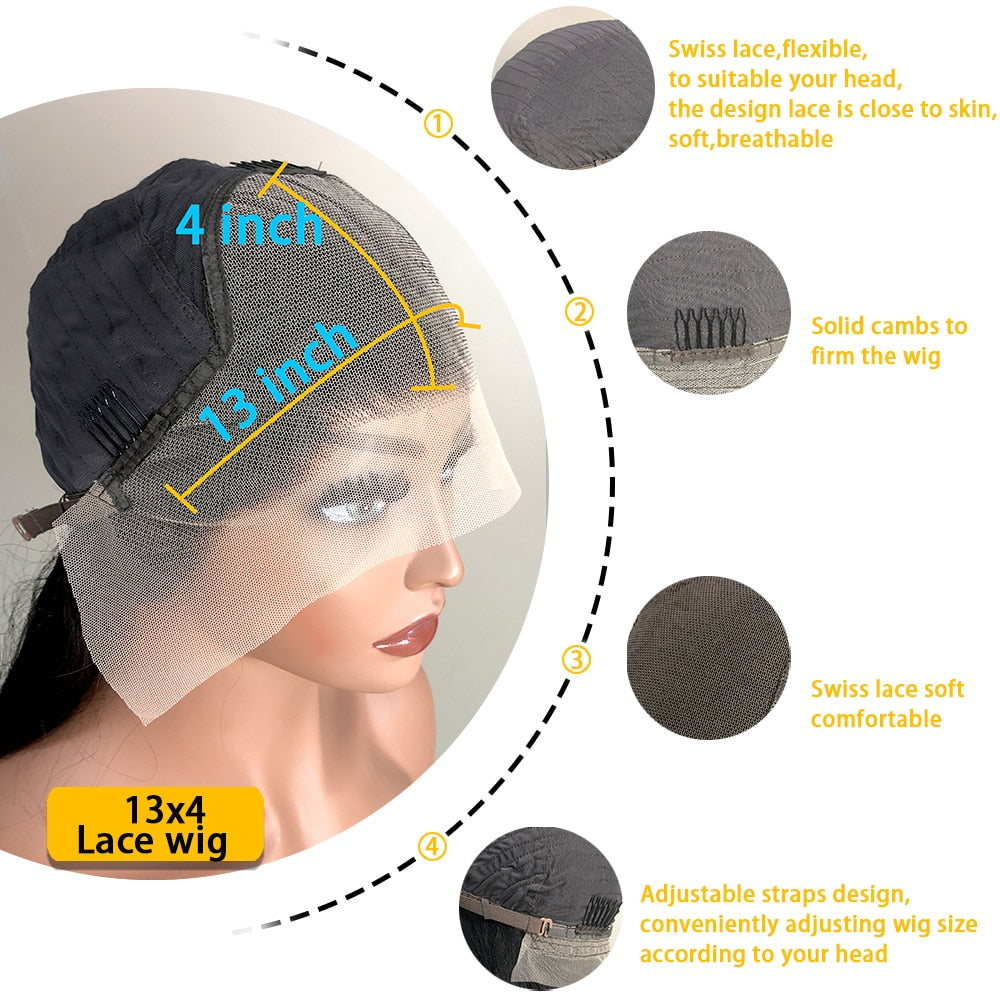 250 Density Straight Lace Front Wig