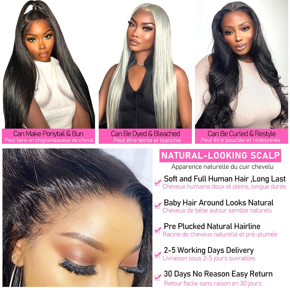 Lace Closure Wig Straight Lace Front Wig