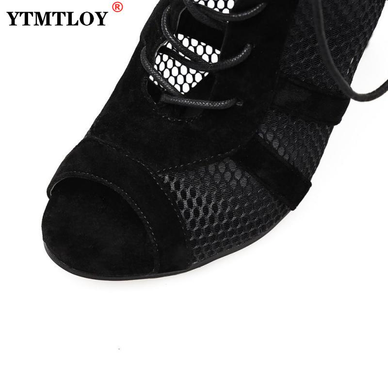 Net Fabric Cross strap Sexy high heel